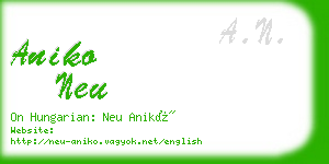 aniko neu business card